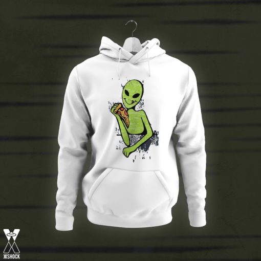Green alien hoodie